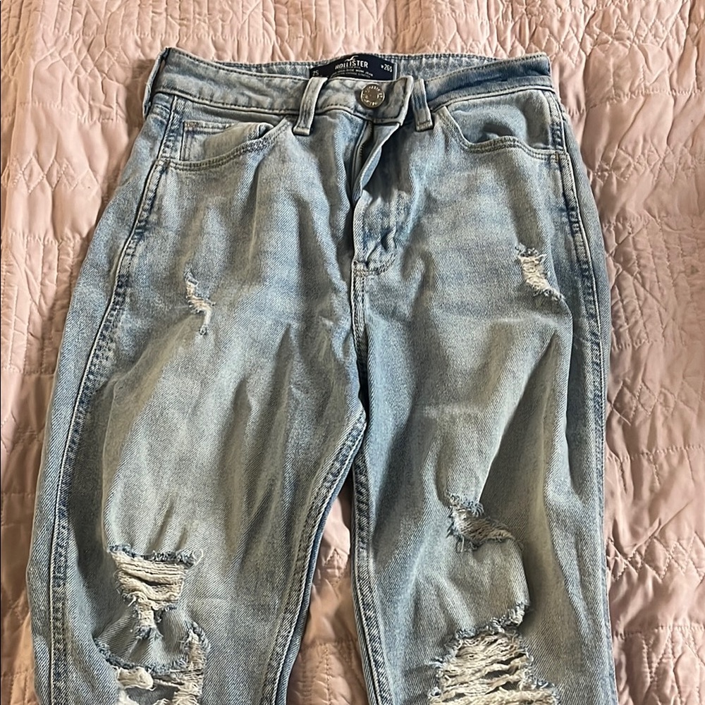 Hollister Light Blue Distressed Jeans